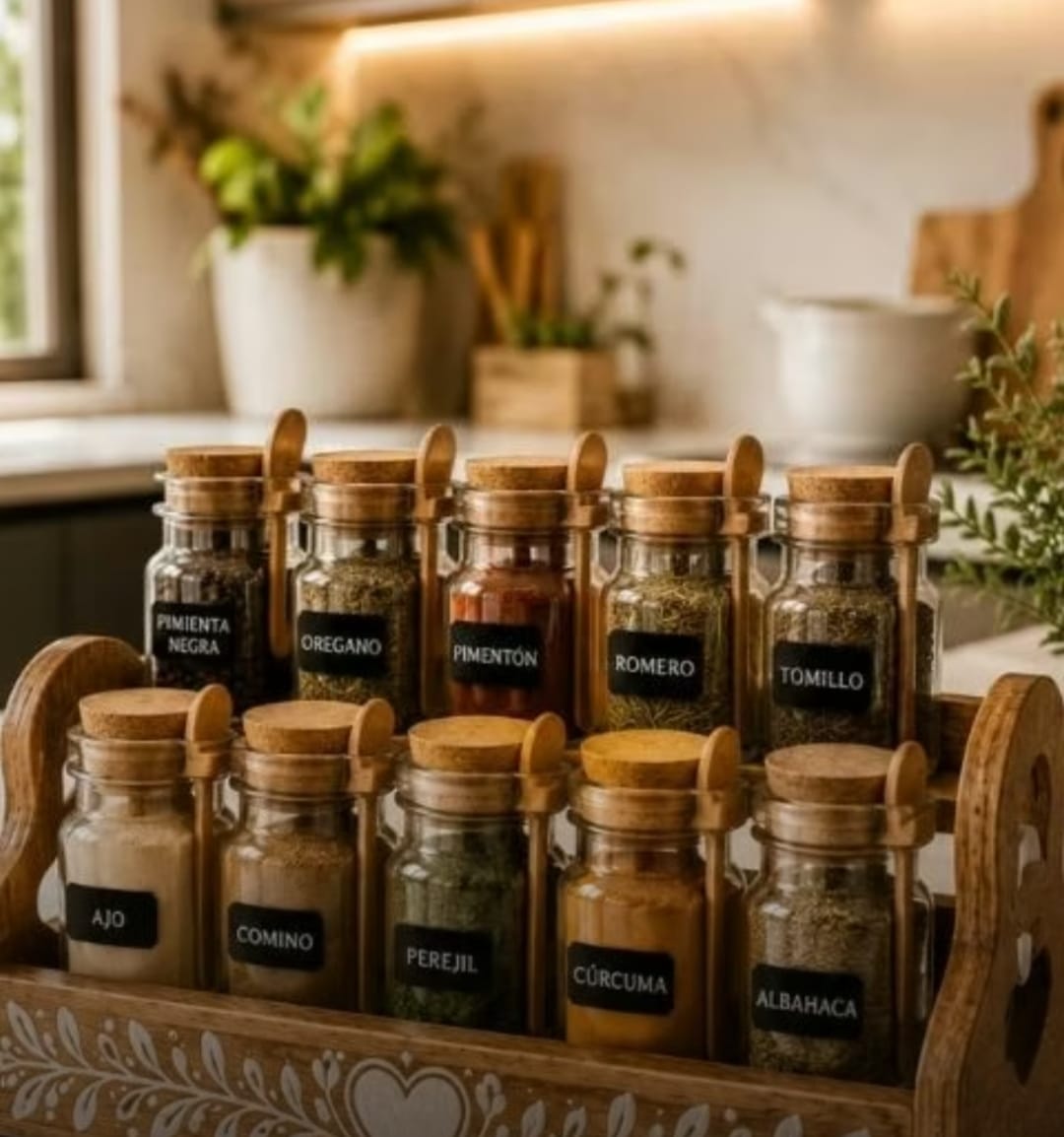 3 Tier Wooden Spice Rack Kitchen Organizer Shelf